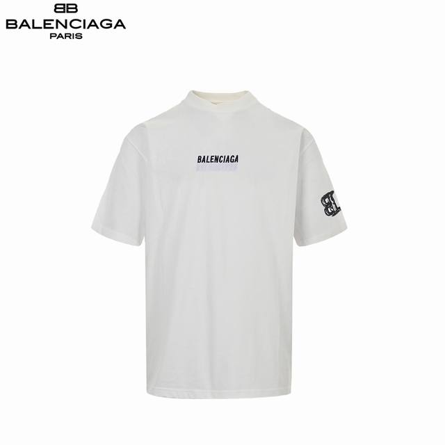 Balenciaga 巴黎世家 25Ss 镜像双标字母短袖 订染240克纯棉面料 刺绣采用进口百灵达出品 定制领标洗水唛 宽松版型 Size:M-Xxl