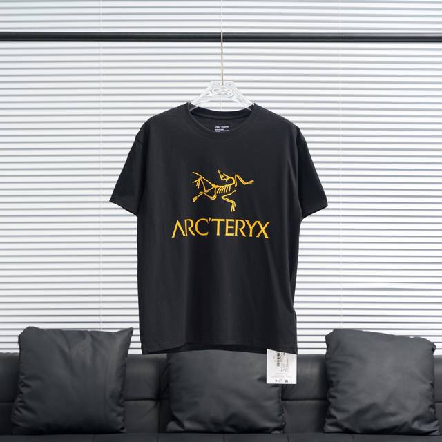 工厂P直供 G160 300G200 Arc'teryx丨始祖鸟基础款大标纯棉 G短袖T恤 配色：黑色金标 尺码： G的M-3Xl 300G的S-Xxl