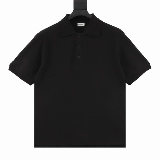 Saint Laurent 圣罗兰Slp胸口小标刺绣Polo短袖 原版杭州国专4200购入，定染纱线采用252克珠地棉+羊毛混纺材质，定染75D进口绣花线，采用