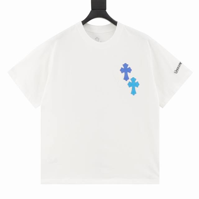 Chrome Hearts 克罗心 串标皮标短袖T恤 采用直喷进口机器印花 五金辅料均开磨定制 正确配置 黑色2025克罗心正品包装 280克定制定染双纱棉 版