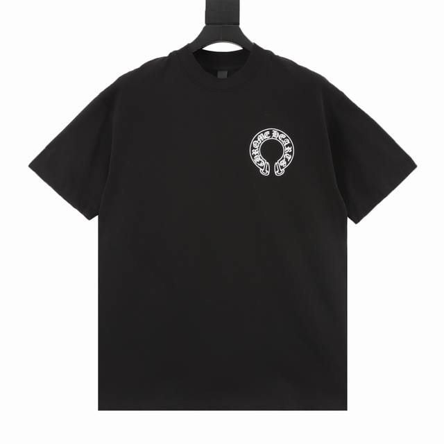 Chrome Hearts 克罗心 梵文字母印花短袖T恤 黑色皮袋包装 采用进口数码直喷 260G 26支定制定染双纱棉 版型大 宽松有型 区别低版本瘦长版型上