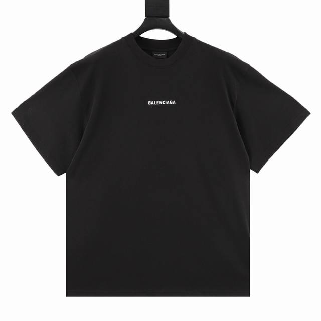 Balenciaga巴黎世家 字母前后刺绣短袖 独家定织定染布料 质感柔软舒适 前后幅巴黎英文字母Logo刺绣 刺绣饱满 Os落肩宽松版型 春夏最新砖柜同步 尺