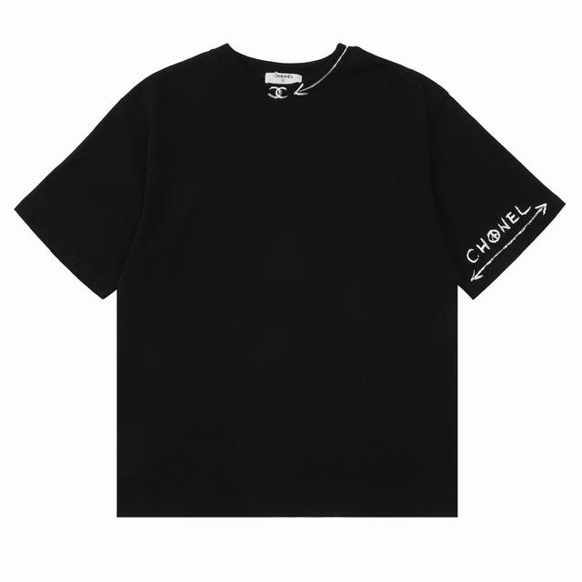 Chanel 香奈儿 手绘涂鸦字母短袖T恤 Size：S-L