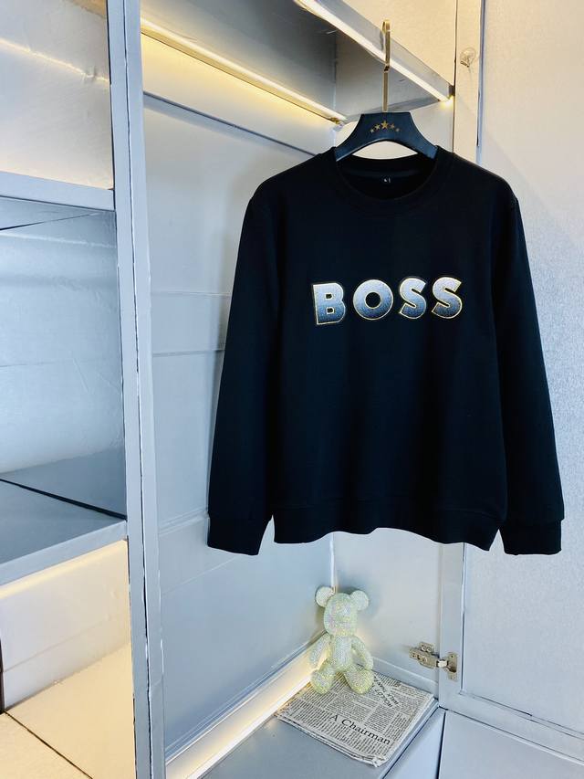 官网款可穿 斤胖子福音雨果博斯Boss 原单品质 三标齐全 2025最新款 衣服男装卫衣T恤 精选专柜订制顶级双丝光棉进口面料 所有细节做工完美1比1复刻 还原