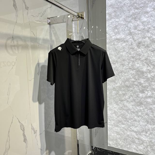 D迪*特-春夏新款翻领短袖 颜色：黑色，白色，灰色 码数：L-4Xl