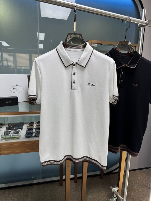 上新 25Ss Lp 早春新款起脚珠地面料 Polo 原版定制 进口纱线色染 经典百搭 码数48-56
