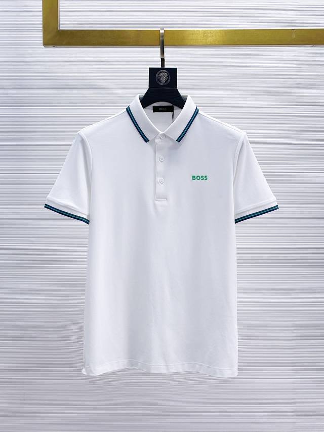 Boss 2025Ss夏季新款字母Logo男士翻领Polo衫！经典商务男款，高端男装的天花板级别的商务男款！简约时尚大气不失优雅，单穿内搭体面过人，品质控 细节