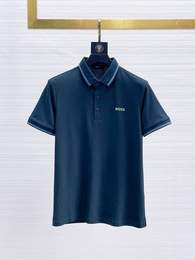 Boss 2025Ss夏季新款字母Logo男士翻领Polo衫！经典商务男款，高端男装的天花板级别的商务男款！简约时尚大气不失优雅，单穿内搭体面过人，品质控 细节