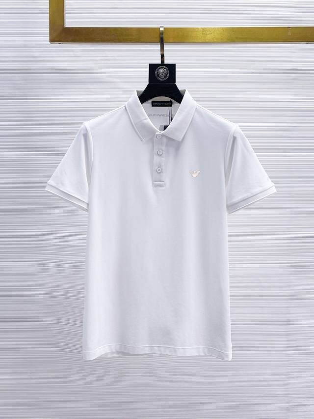 阿玛尼 2025Ss夏季新款字母Logo男士翻领Polo衫！经典商务男款，高端男装的天花板级别的商务男款！简约时尚大气不失优雅，单穿内搭体面过人，品质控 细节控
