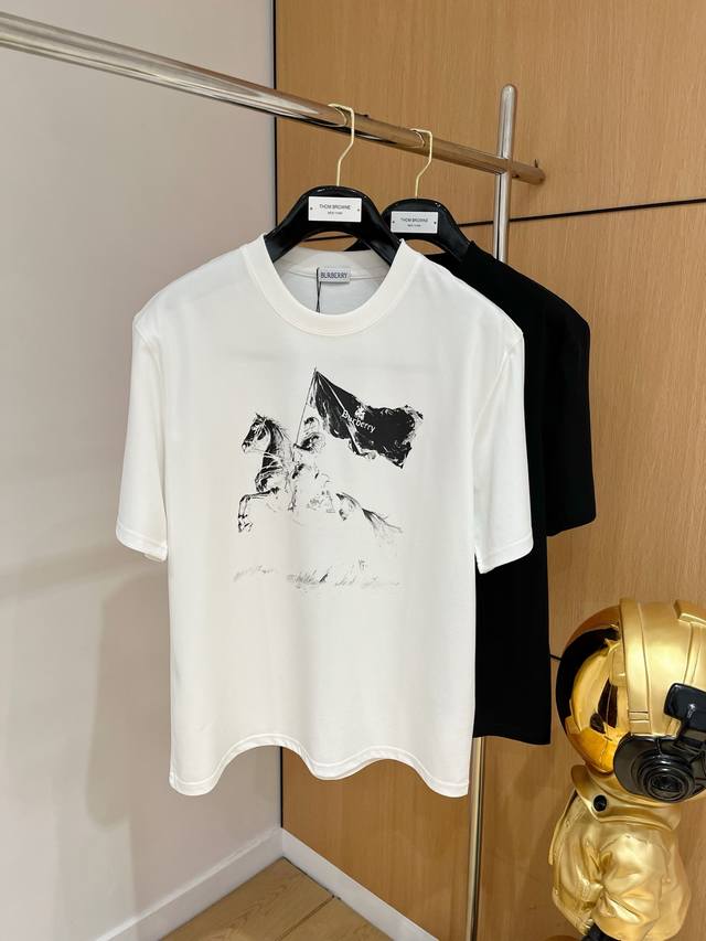 Burberry 巴宝莉 2025春夏新品 三标齐全 260克圆领纯棉短袖T恤 好货不用过多介绍 看细节 专柜码数：M-Xxxl 175 140建议L