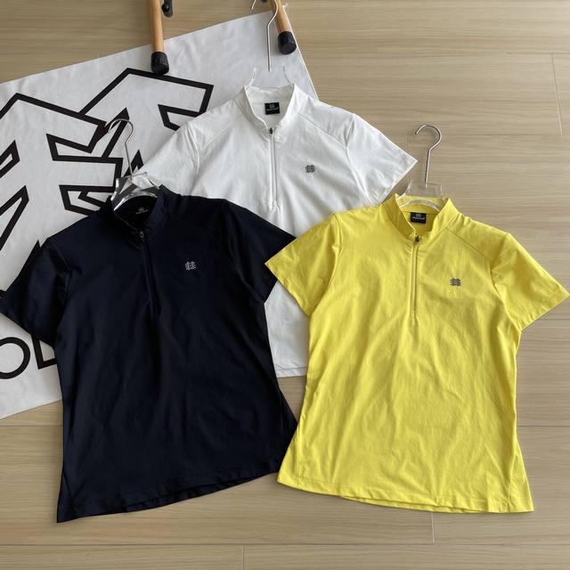 主图 女款推荐Kolon Sport 可隆三色夏季户外休闲衣女子隐藏式半拉链徒步吸湿速干短袖T恤 女款隐藏式半拉链设计 胸前3D立体质感Logo 面料具有速干、