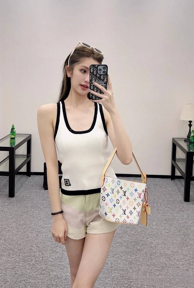 Chane 针织背心短袖！ 尺码：S M L