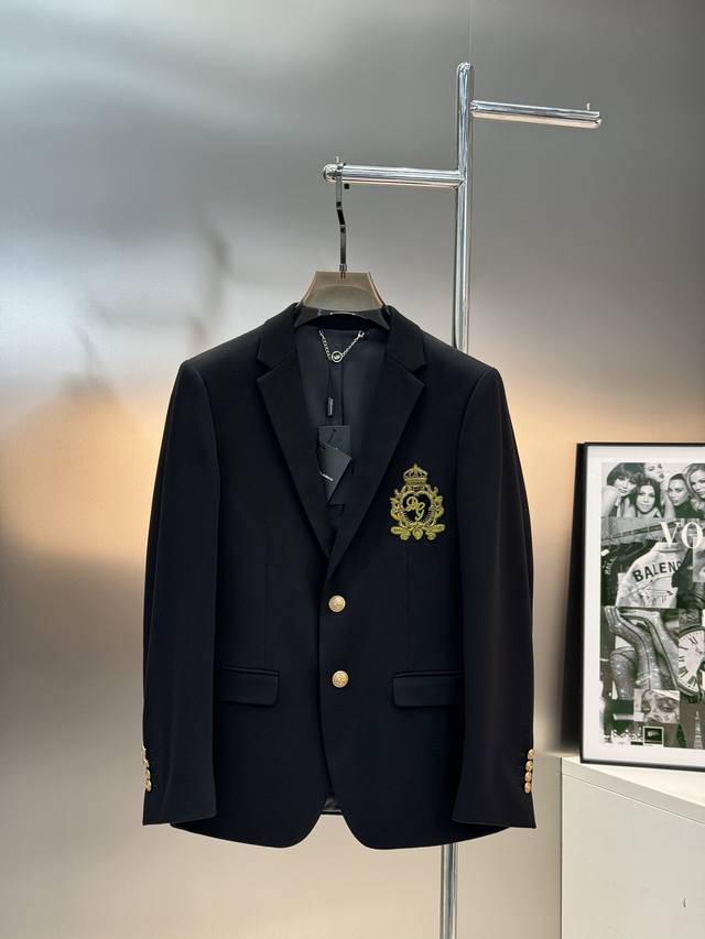 D&G*杜嘉-班纳新款休闲西服外套皇室尊贵象征高级印度丝订制.外贸公司订单！独具匠心！实物触感更具有征服力.自带奢华高级感！颜值与实用性兼具.进口原版天眼四面弹