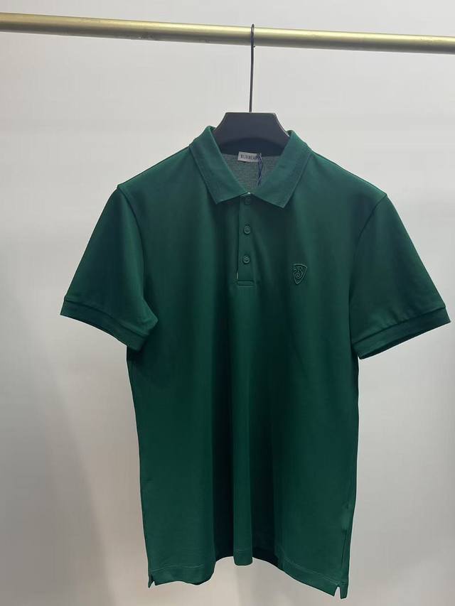 Burberry博柏利 Ss22 纯色领口细节短袖Polo衫 男款 颜色 黑色 杏 深绿 深灰 浅绿 码 M-3Xl
