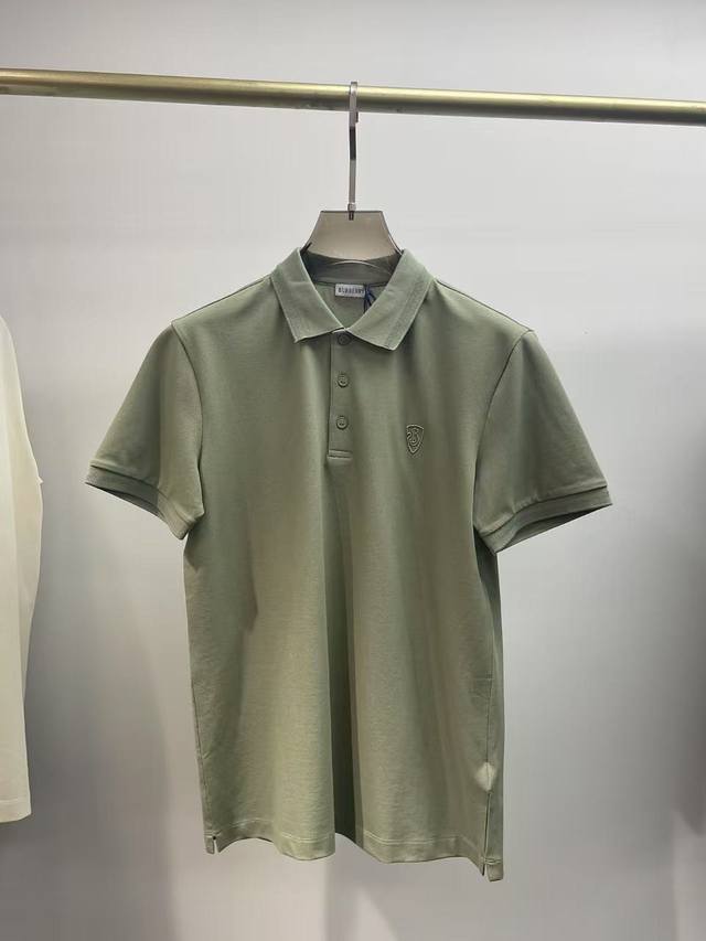 Burberry博柏利 Ss22 纯色领口细节短袖Polo衫 男款 颜色 黑色 杏 浅绿 深绿 深灰 码 M-3Xl