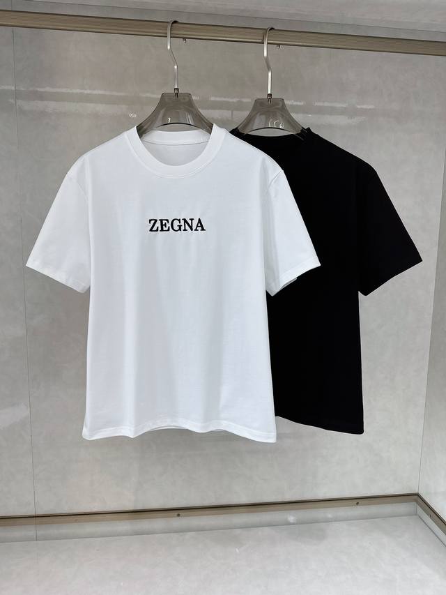 杰尼亚 2025Ss春夏最新款短袖T恤，手感柔软，穿着舒适，做工精细.上身效果无敌帅气，码数 M-3Xl