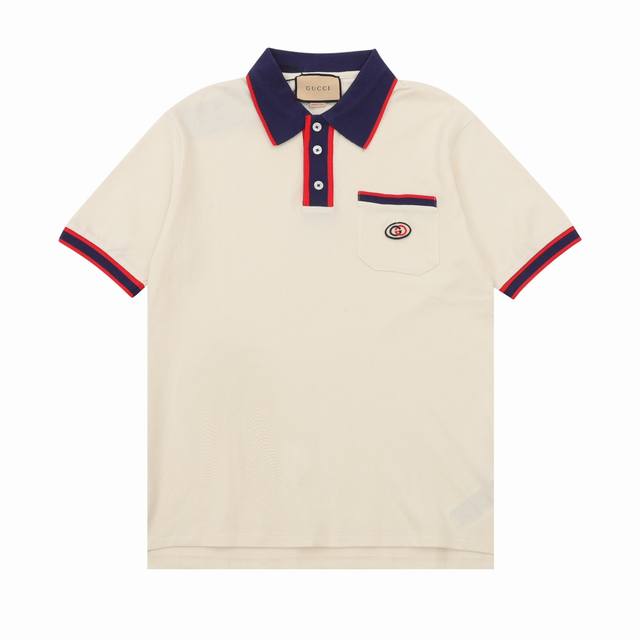 Gucci 古驰 口袋刺绣Logo短袖Polo衫 Size : Xs-L