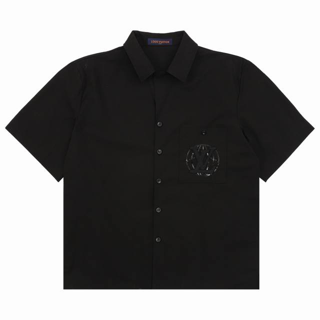 Louis Vuitton 路易威登 绣珠片口袋刺绣短袖衬衫 正品9350购入，定制40支精疏棉双股平纹衬衫布，75D衬布，进口刺绣+绣珠片，定制辅料，因为要对