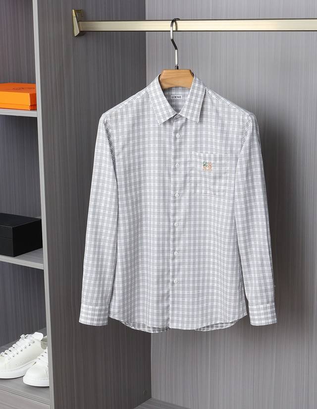 新品 L罗*威家族原单男士黑白格子长袖衬衫，重点推荐款式，贸易公司渠道货，上海恒隆订单，高奢顶尖品鉴心水之物，宝藏级高级单品！适合不同人喜爱选择. 此款格子衬衫