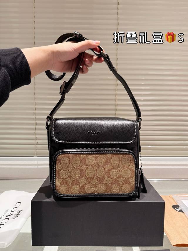 全套包装顶级原单 Coach新品男士挎包出货啦 原单Ykk 重工打造代工厂P出货 尺寸21.17