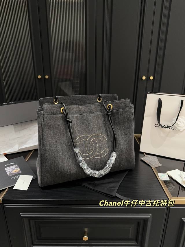 尺寸40.31 香奈儿Chanel牛仔中古托特包