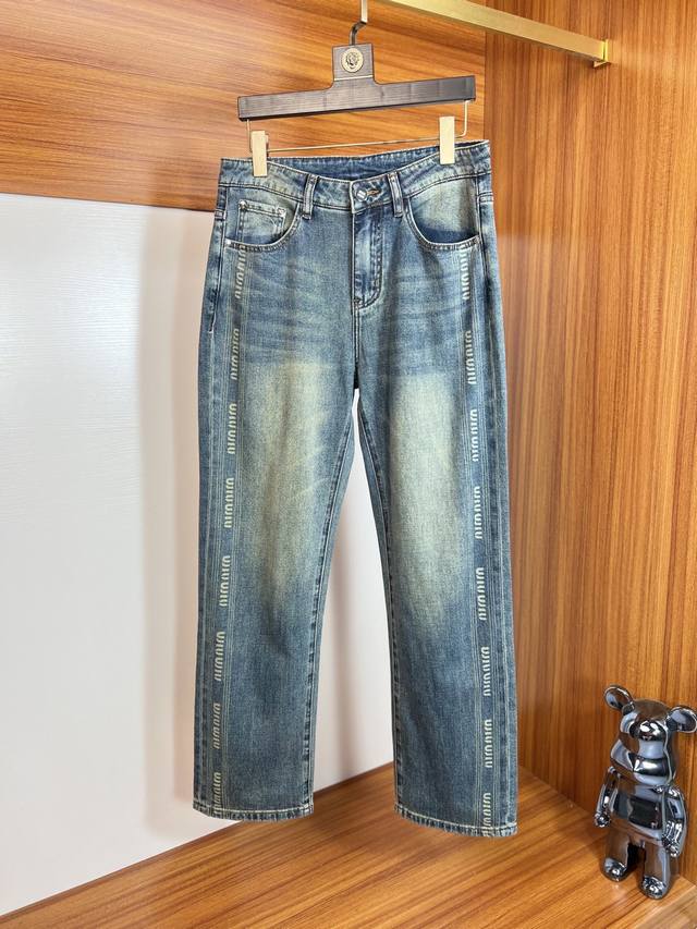 Miumiu 2025春夏新品 三标齐全 牛仔裤 好货不用过多介绍 看细节 专柜码数：29-38 175 140上身31码