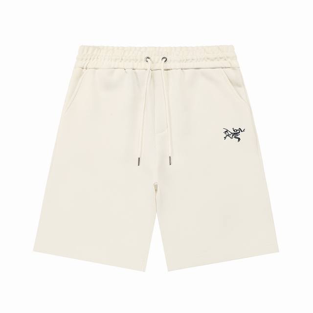 Arc Teryx 2025新款 轻奢主义 刺绣海浪鸟Logo 后开袋 男女日常通勤穿搭必备 休闲短裤 定制毛圈面料 松紧+抽绳可调节裤腰 进口机高密度刺绣工艺