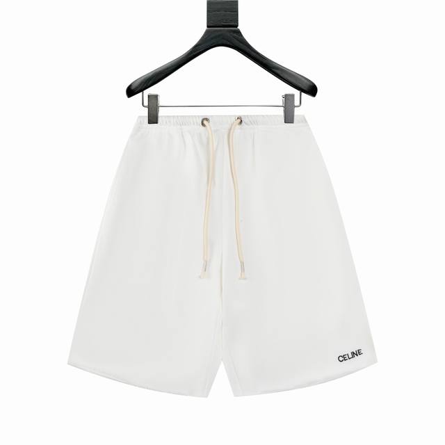 Celine 25Ss专柜在售新款印花短裤 定织定染400克面料 标识印花短裤 百搭低调 紧实立体 开模定制Logo五金 细节版型很足Yb Yb同步两色发售 男