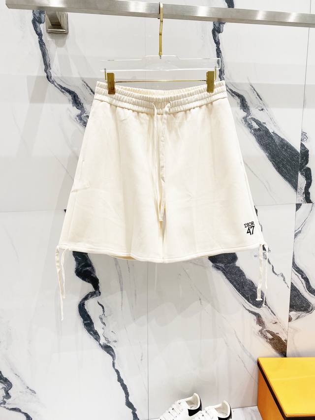 Dior 迪奥 定制太空棉面料短裤 刺绣47字母Logo标识裤脚抽绳设计工艺 官方同步 高版本 高品质 时尚个性 百搭潮流 纯原品质 原版面料 吊牌 领标 水洗