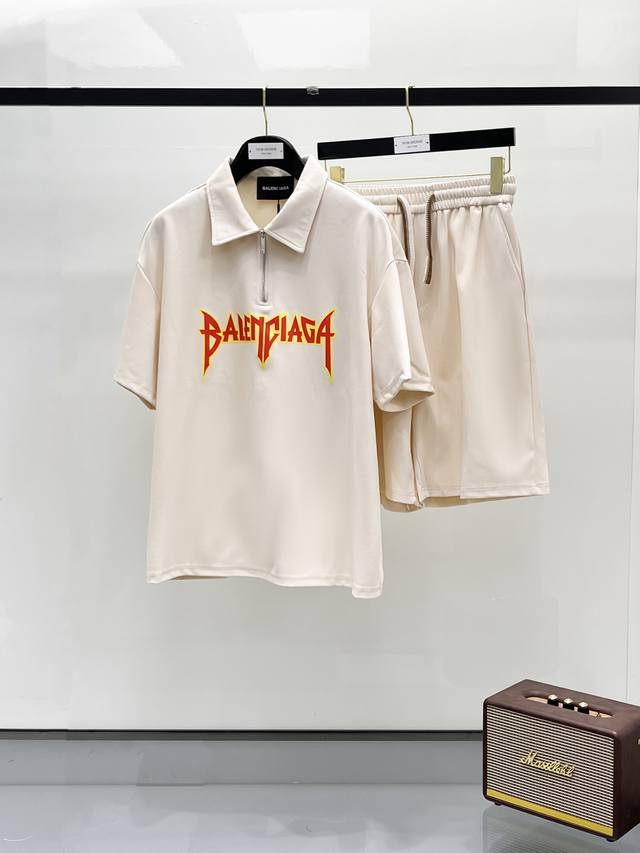巴黎世家 Balenciaga 短袖 短裤 套装官网同步爆款 渠道货 高端定制 品质经得起任何形式检验，赋予你与众不同的上身体验！均经过严格的挑选工序，定制原版
