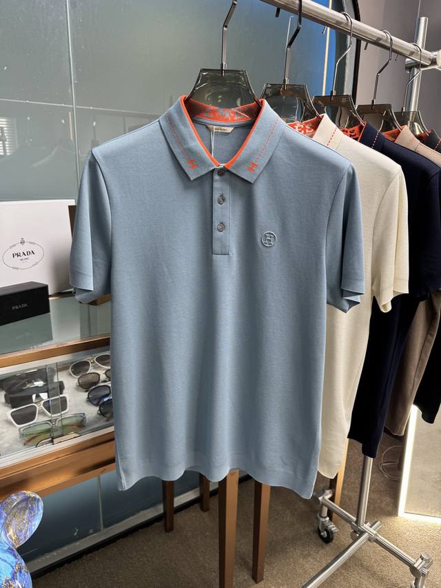 上新 25Ss H家早春新款起脚珠地Polo 原版定制 经典百搭 码数48-56