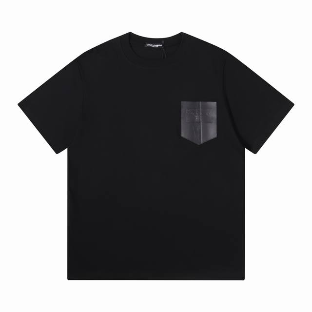 隔天 60Ss早春新品 Dg 皮牌口袋 260克圆领短袖T恤 官方同步 高版本 高品质 时尚个性 百搭潮流 纯原品质 原版面料 吊牌 领标 水洗麦 三标齐全 颜