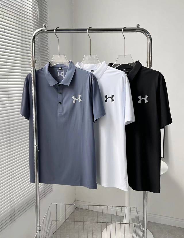 8806# Ua安德玛 夏季男士翻领短袖Polo衫衫！男士新款Polo衫半拉连T恤极简风天丝罗马面料紧致 简单大方 上档次的款式 时尚设计翻领 工艺精湛 舒适又