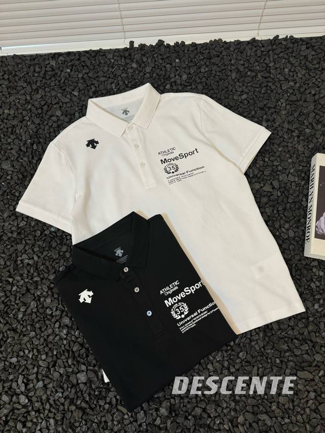 8801# - Descente 迪桑特 夏季立体硅胶Logo翻领Polo衫户外速干短袖 - 官网专柜同步在售 精选科技面料 对于品质控和面料控者必入的单品！