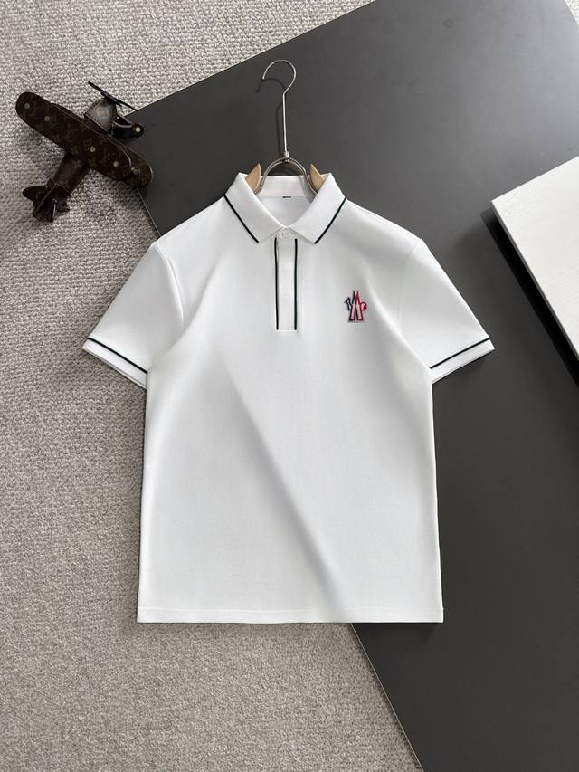 隔天出货 高品质 Moncler 蒙口 25Ss春夏新款高定Polo翻领T恤 意大利进口机器制造 真正做到顶奢高品质 闭眼入 精梳重磅的面料，高强度高克重面料掂