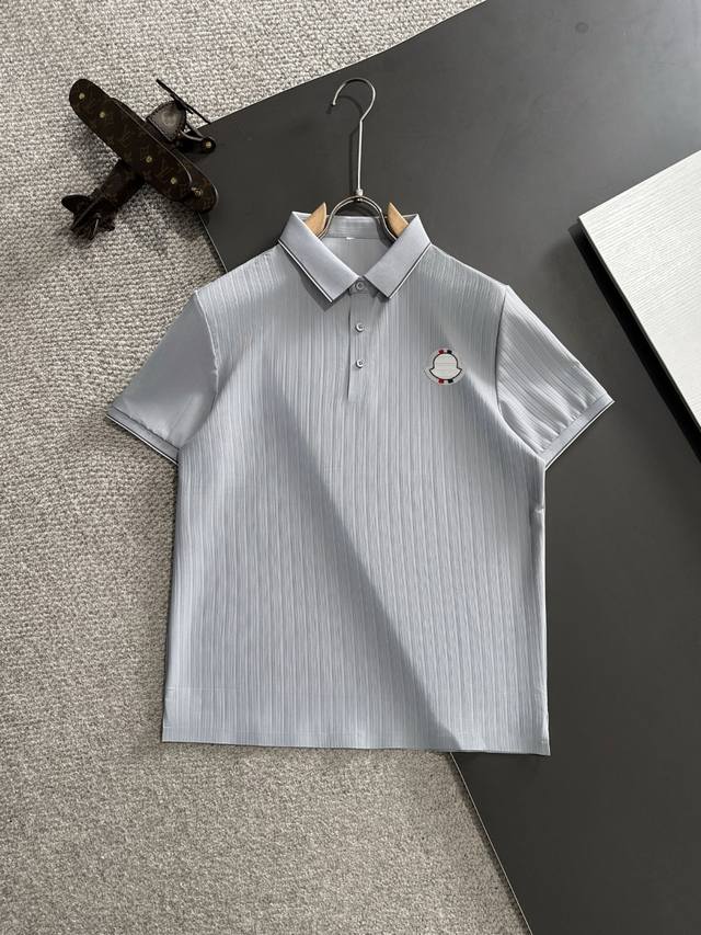 隔天出货 高品质 Moncler 蒙口 25Ss春夏新款高定Polo翻领T恤 意大利进口机器制造 真正做到顶奢高品质 闭眼入 精梳重磅的面料，高强度高克重面料掂
