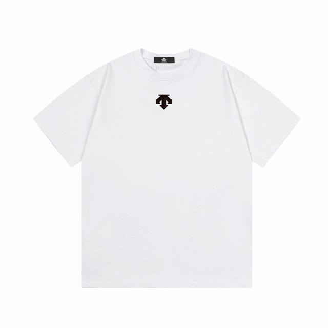 Descente 迪桑特 2025 Logo印花圆领套头短袖 26S 双纱纯棉260克 尺寸 Xs-L