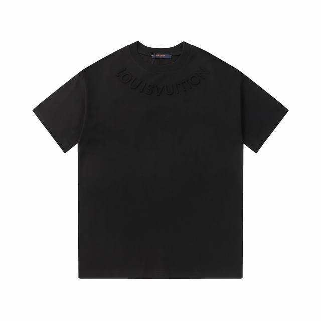 Louis Vuitton Lv 路易威登限定秀款最新抽象压胶凹凸字母短袖T恤 - 购入原版开模打造，全套定制辅料，细节决定成败。 - 尺码：Xs S M L
