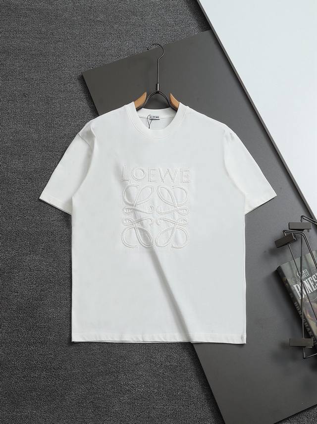 Loewe 罗意威 25Ss最新款百搭短袖T恤男女同款！！ 多颜色组合胸前间色刺绣图案Logo工艺！特供定制面料！加上紧密纺纱工艺又使面料光滑紧密得到整体面料的