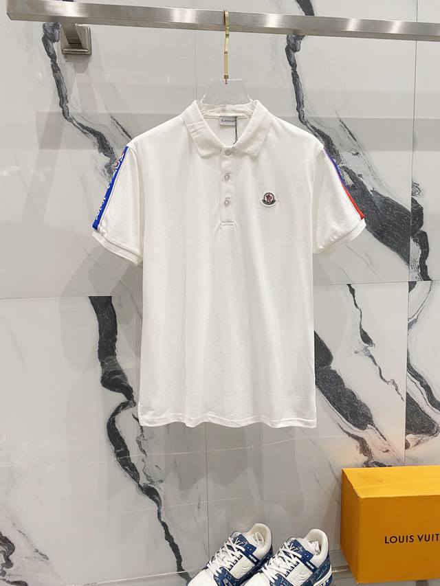 Moncler 蒙口 翻领Polo衫 徽章品牌小标字母Logo织带手袖 官方同步 商务首选 时尚个性 百搭潮流 纯原品质 原版面料 吊牌 领标 水洗麦 三标齐全