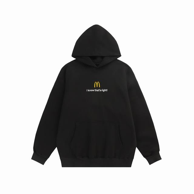 M12# 麦当劳与卡姐情人节数码直喷印花卫衣限定联名款 码数：S-Xl