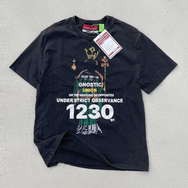 Rr06#Rrr123 复古洗水工艺Rrr123联名Union30周年T恤夏Label尺码：1 M 2 L 3 Xl