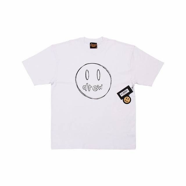 De05#款单色 Drew House 手绘笑脸系列 尺码 Xs S. M. L 面料是定制定染的230G原版双纱米兰棉，胚布经过高温环保染色，确保与原版的百分