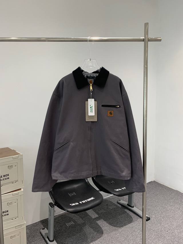 款号T137 新款Carhartt-卡哈特J97 Vintage 水洗做旧重工底特律夹克 古着工装帆布外套 多口袋 拉链翻领工装外套 今年最火单品 来自博主口口
