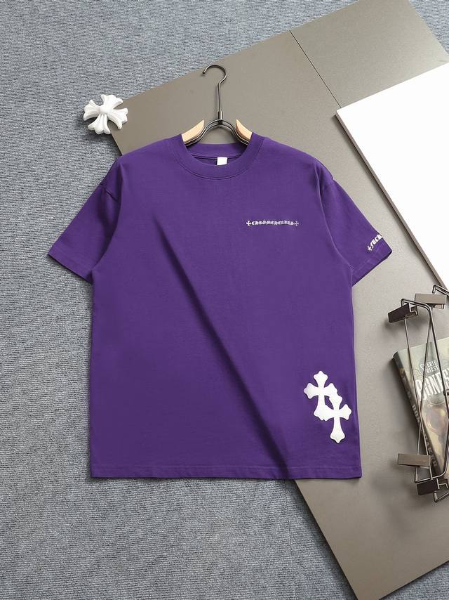 Chrome Hearts Ch克罗心十字架贴皮短袖T桖 版型大 宽松有型区别低版本瘦长版型上身拉胯 百分百承诺:顶级品质不做快餐货市面最高版本 顶级品质，32