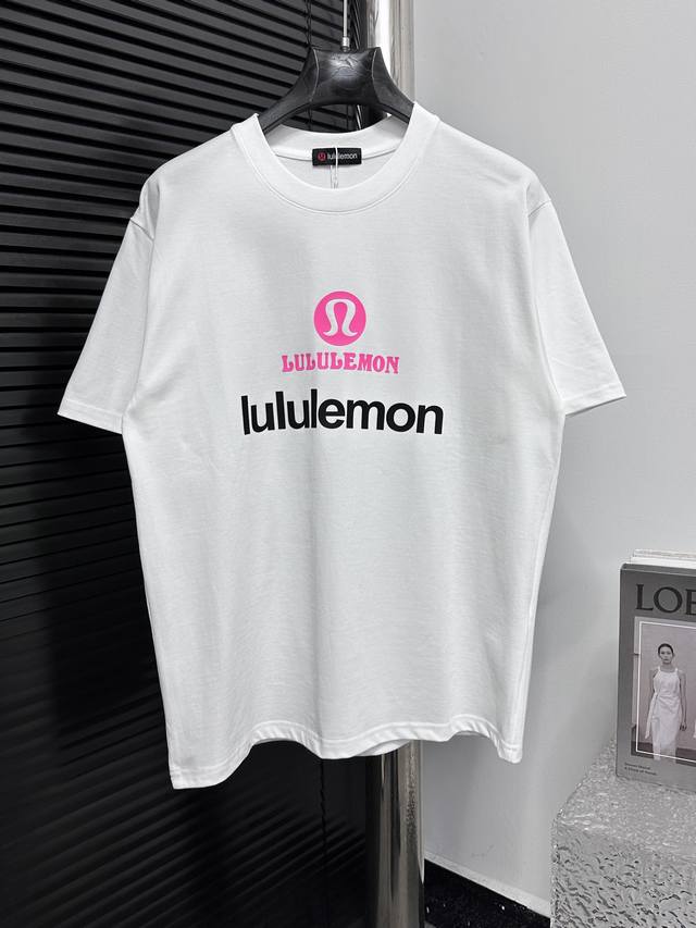 Lululemon Lulu 2025Ss新款字母立体短袖 大Logo字母Os廓形宽松版型重磅纯棉短袖 简单百搭 无论内搭外穿尽显运动气息 尺码：S-Xl