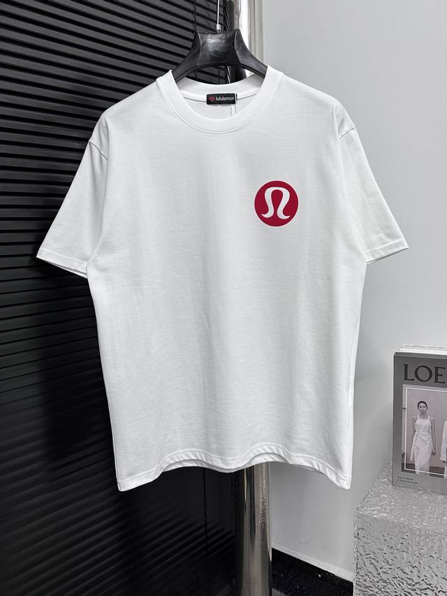 Lululemon Lulu 2025Ss新款字母植绒短袖 大Logo字母Os廓形宽松版型重磅纯棉短袖 简单百搭 无论内搭外穿尽显运动气息 尺码：S-Xl