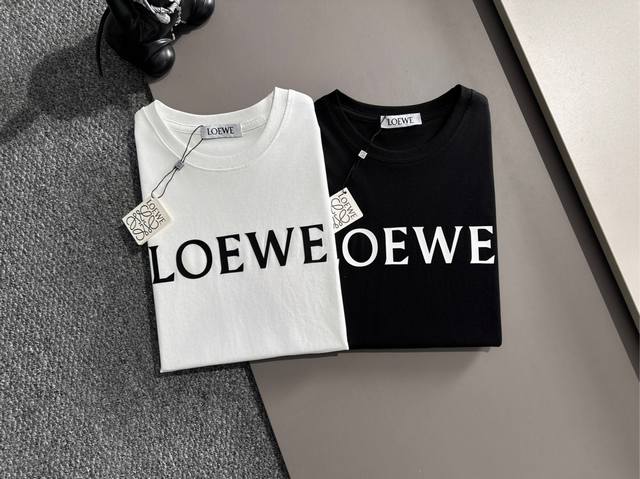 Loewe罗意威 2025年春夏新品上新 三标齐全 丝光棉圆领短袖T恤 好货不用过多介绍 看细节 专柜码数：M-Xxxl 175 140建议L