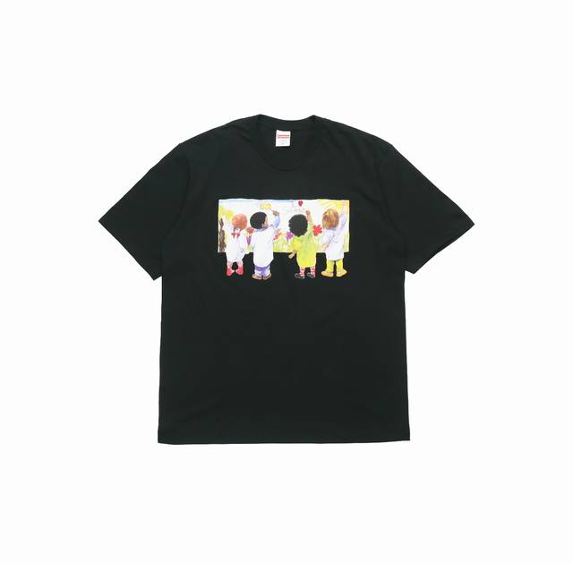 877 Supreme Ss19 Kids Tee Back 儿童涂鸦圆领短袖T恤 男女同款 采用260克精梳棉双纱 从面料到辅料全部三标齐全跟足Zp 进口松井