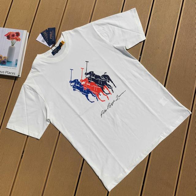 款号：L07 Ralph Lauren 拉夫劳伦25Ss新款字母Logo小马标图案印花纯色T恤圆领短袖 颈部主标Logo有二维码标，可以扫码验证，并且细节熊标刺